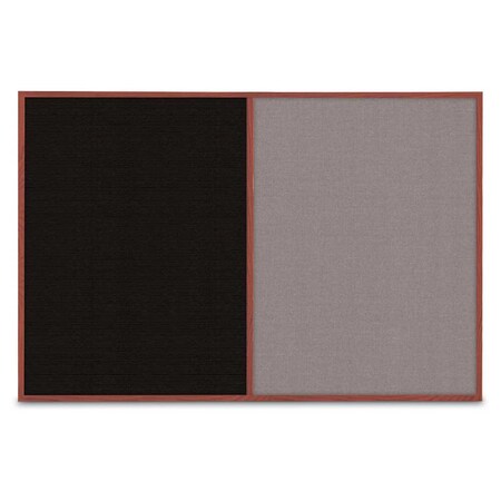 United Visual Products Slim Style Indoor Enclosed Corkboard, 42 UVRDS42SBH-SATIN-KEYLIME